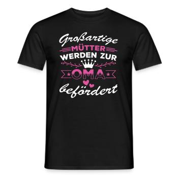 Großartige Mütter werden zur Oma befördert - Männer T-Shirt - Schwarz - Vorne - AI Model Male 178 light (178cm)