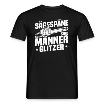 La sciure de bois, c’est le pailleté des hommes - T-shirt homme - noir - Devant - AI Model Male 178 light (178cm)