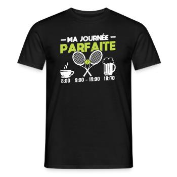 Ma Journée Parfaite Tennis - T-shirt homme - noir - Devant - AI Model Male 178 light (178cm)