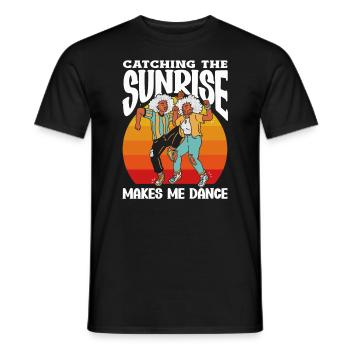 Catching the Sunrise Joyful - Männer T-Shirt - Schwarz - Vorne - AI Model Male 178 light (178cm)