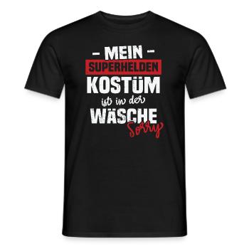 Mon costume de super-héros est dans la blanchisserie Désolé - T-shirt homme - noir - Devant - AI Model Male 178 light (178cm)