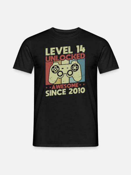 Level 14 Unlocked - Men's T-Shirt - black
