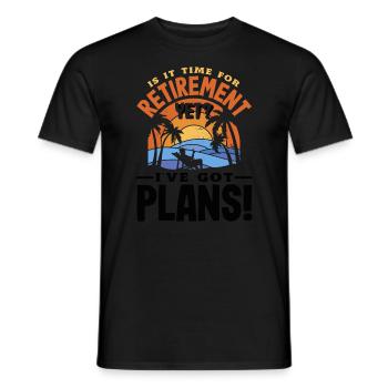 I've Got Plans Enthusiast - Männer T-Shirt - Schwarz - Vorne - AI Model Male 178 light (178cm)
