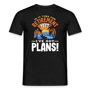 I've Got Plans Enthusiast - Männer T-Shirt - Schwarz - Vorne - AI Model Male 178 light (178cm)