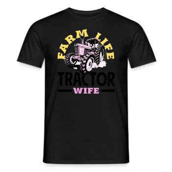 Vie à la ferme, femme de tracteur - T-shirt homme - noir - Devant - AI Model Male 178 light (178cm)
