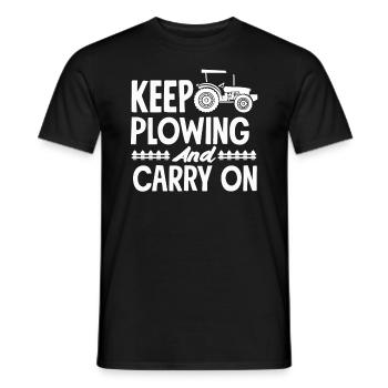Keep Plowing and Carry On Tractor - Männer T-Shirt - Schwarz - Vorne - AI Model Male 178 light (178cm)
