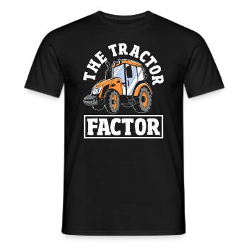 Le facteur tracteur - T-shirt homme - noir - Devant - AI Model Male 178 light (178cm)