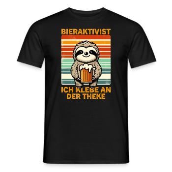 Bieraktivist Ich klebe an der Theke für - Männer T-Shirt - Schwarz - Vorne - AI Model Male 178 light (178cm)