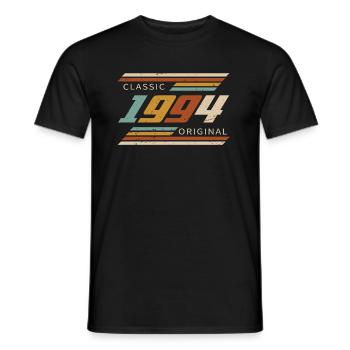 Classique 1994 Original Vintage anniversaire 1994 - T-shirt homme - noir - Devant - AI Model Male 178 light (178cm)
