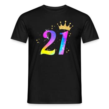 21. Geburtstag Geschenkidee Für 21 Jahre Alt - Männer T-Shirt - Schwarz - Vorne - AI Model Male 178 light (178cm)