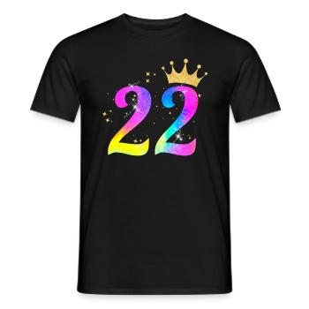 22. Geburtstag Geschenkidee Für 22 Jahre Alt - Männer T-Shirt - Schwarz - Vorne - AI Model Male 178 light (178cm)