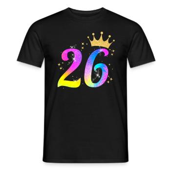 26. Geburtstag Geschenkidee Für 26 Jahre Alt - Männer T-Shirt - Schwarz - Vorne - AI Model Male 178 light (178cm)