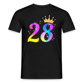 28. Geburtstag Geschenkidee Für 28 Jahre Alt - Männer T-Shirt - Schwarz - Vorne - AI Model Male 178 light (178cm)