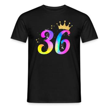 36. Geburtstag Geschenkidee Für 36 Jahre Alt - Männer T-Shirt - Schwarz - Vorne - AI Model Male 178 light (178cm)