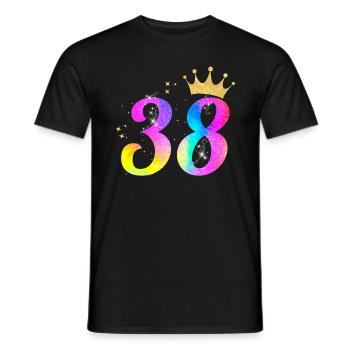 38. Geburtstag Geschenkidee Für 38 Jahre Alt - Männer T-Shirt - Schwarz - Vorne - AI Model Male 178 light (178cm)