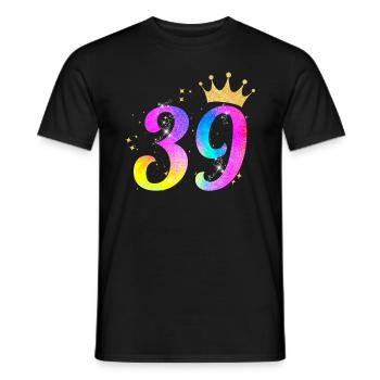39. Geburtstag Geschenkidee Für 39 Jahre Alt - Männer T-Shirt - Schwarz - Vorne - AI Model Male 178 light (178cm)