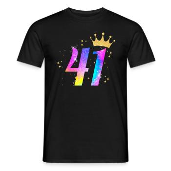 41. Geburtstag Geschenkidee Für 41 Jahre Alt Zum - Männer T-Shirt - Schwarz - Vorne - AI Model Male 178 light (178cm)