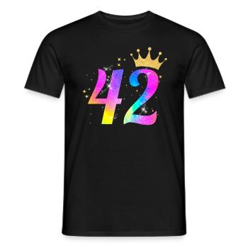 42. Geburtstag Geschenkidee Für 42 Jahre Alt Zum - Männer T-Shirt - Schwarz - Vorne - AI Model Male 178 light (178cm)