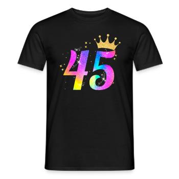 45. Geburtstag Geschenkidee Für 45 Jahre Alt Zum - Männer T-Shirt - Schwarz - Vorne - AI Model Male 178 light (178cm)