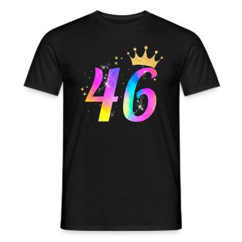 46. Geburtstag Geschenkidee Für 46 Jahre Alt Zum - Männer T-Shirt - Schwarz - Vorne - AI Model Male 178 light (178cm)