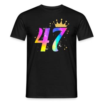 47. Geburtstag Geschenkidee Für 47 Jahre Alt Zum - Männer T-Shirt - Schwarz - Vorne - AI Model Male 178 light (178cm)