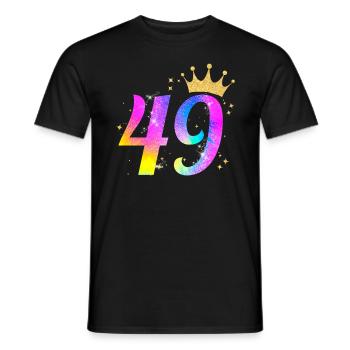 49. Geburtstag Geschenkidee Für 49 Jahre Alt Zum - Männer T-Shirt - Schwarz - Vorne - AI Model Male 178 light (178cm)