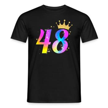 48. Geburtstag Geschenkidee Für 48 Jahre Alt Zum - Männer T-Shirt - Schwarz - Vorne - AI Model Male 178 light (178cm)