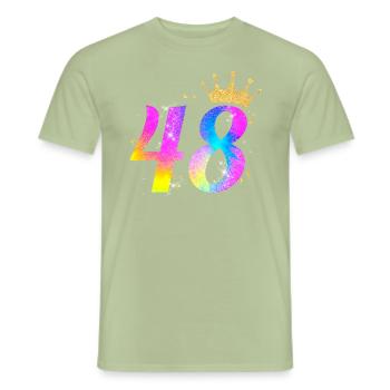 48. Geburtstag Geschenkidee Für 48 Jahre Alt Zum - Männer T-Shirt - Sage - Vorne - AI Model Male 178 light (178cm)
