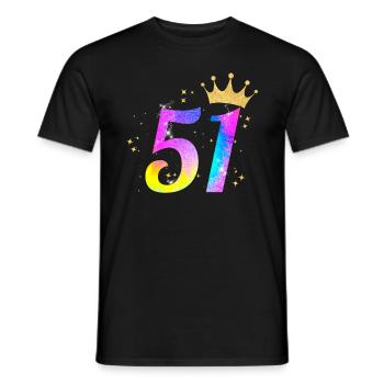 51. Geburtstag Geschenkidee Für 51 Jahre Alt Zum - Männer T-Shirt - Schwarz - Vorne - AI Model Male 178 light (178cm)