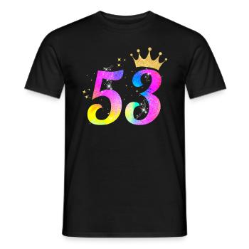 53. Geburtstag Geschenkidee Für 53 Jahre Alt Zum - Männer T-Shirt - Schwarz - Vorne - AI Model Male 178 light (178cm)