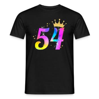 54. Geburtstag Geschenkidee Für 54 Jahre Alt Zum - Männer T-Shirt - Schwarz - Vorne - AI Model Male 178 light (178cm)