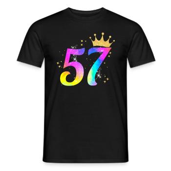 57. Geburtstag Geschenkidee Für 57 Jahre Alt Zum - Männer T-Shirt - Schwarz - Vorne - AI Model Male 178 light (178cm)