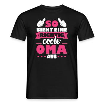 So sieht eine richtig coole Oma aus - Männer T-Shirt - Schwarz - Vorne - AI Model Male 178 light (178cm)