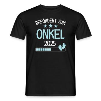 Befördert Onkel 2025 Geschenk für neuer Onkel - Männer T-Shirt - Schwarz - Vorne - AI Model Male 178 light (178cm)