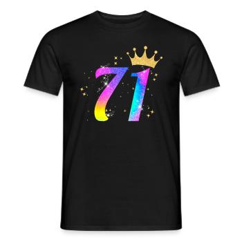 71. Geburtstag Geschenkidee Für 71 Jahre Alt - Männer T-Shirt - Schwarz - Vorne - AI Model Male 178 light (178cm)