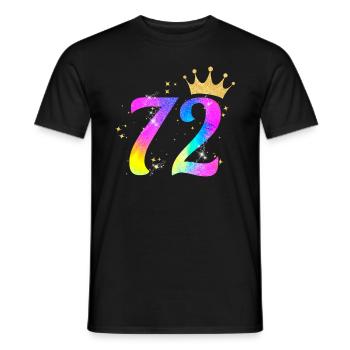 72. Geburtstag Geschenkidee Für 72 Jahre Alt - Männer T-Shirt - Schwarz - Vorne - AI Model Male 178 light (178cm)
