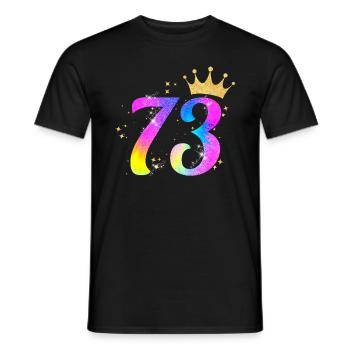 73. Geburtstag Geschenkidee Für 73 Jahre Alt - Männer T-Shirt - Schwarz - Vorne - AI Model Male 178 light (178cm)