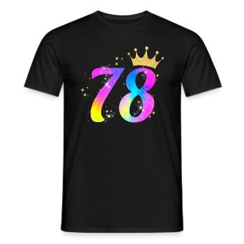 78. Geburtstag Geschenkidee Für 78 Jahre Alt - Männer T-Shirt - Schwarz - Vorne - AI Model Male 178 light (178cm)