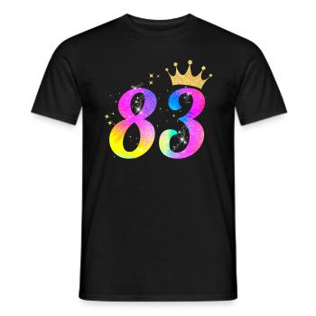 83. Geburtstag Geschenkidee Für 83 Jahre Alt - Männer T-Shirt - Schwarz - Vorne - AI Model Male 178 light (178cm)