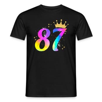 87. Geburtstag Geschenkidee Für 87 Jahre Alt - Männer T-Shirt - Schwarz - Vorne - AI Model Male 178 light (178cm)