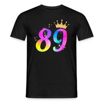 89. Geburtstag Geschenkidee Für 89 Jahre Alt - Männer T-Shirt - Schwarz - Vorne - AI Model Male 178 light (178cm)
