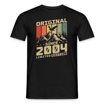 Original 2004 Vintage Retro Birthday Gift - Men's T-Shirt - black - Front - AI Model Male 178 light (178cm)