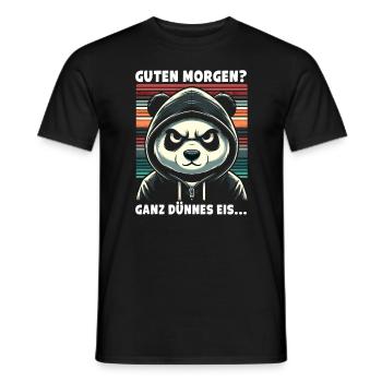 Bonjour? Glace très mince Sarcastique - T-shirt homme - noir - Devant - AI Model Male 178 light (178cm)