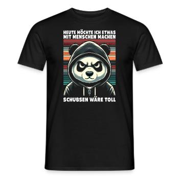 Bousculer serait un grand amant sarcastique des pandas - T-shirt homme - noir - Devant - AI Model Male 178 light (178cm)