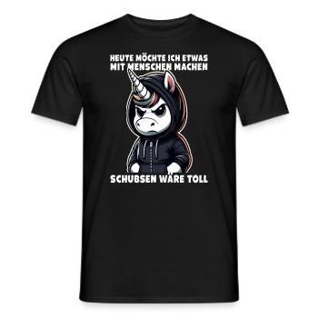 Bousculer serait un grand amateur de licorne sarcastique - T-shirt homme - noir - Devant - AI Model Male 178 light (178cm)