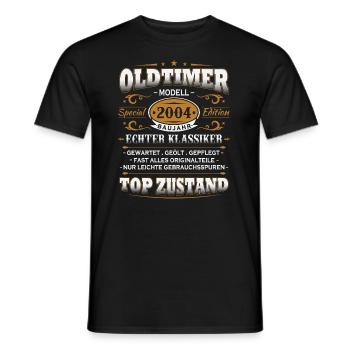 Vintage Car Year 2004 Vintage Birthday Gift - Men's T-Shirt - black - Front - AI Model Male 178 light (178cm)