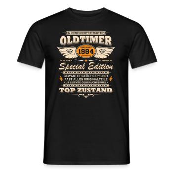 Vintage Vintage 1984 cadeau d’anniversaire - T-shirt homme - noir - Devant - AI Model Male 178 light (178cm)