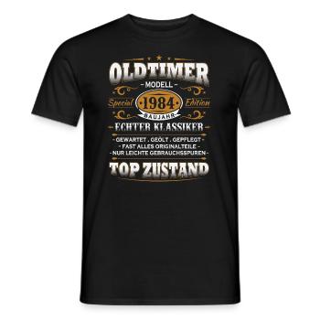 Vintage 1984 Vintage cadeau d’anniversaire - T-shirt homme - noir - Devant - AI Model Male 178 light (178cm)