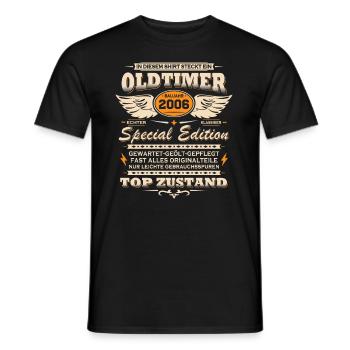 Vintage Car Vintage 2006 Birthday Gift - Men's T-Shirt - black - Front - AI Model Male 178 light (178cm)