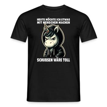 Bousculer serait un grand amateur de licorne sarcastique - T-shirt homme - noir - Devant - AI Model Male 178 light (178cm)